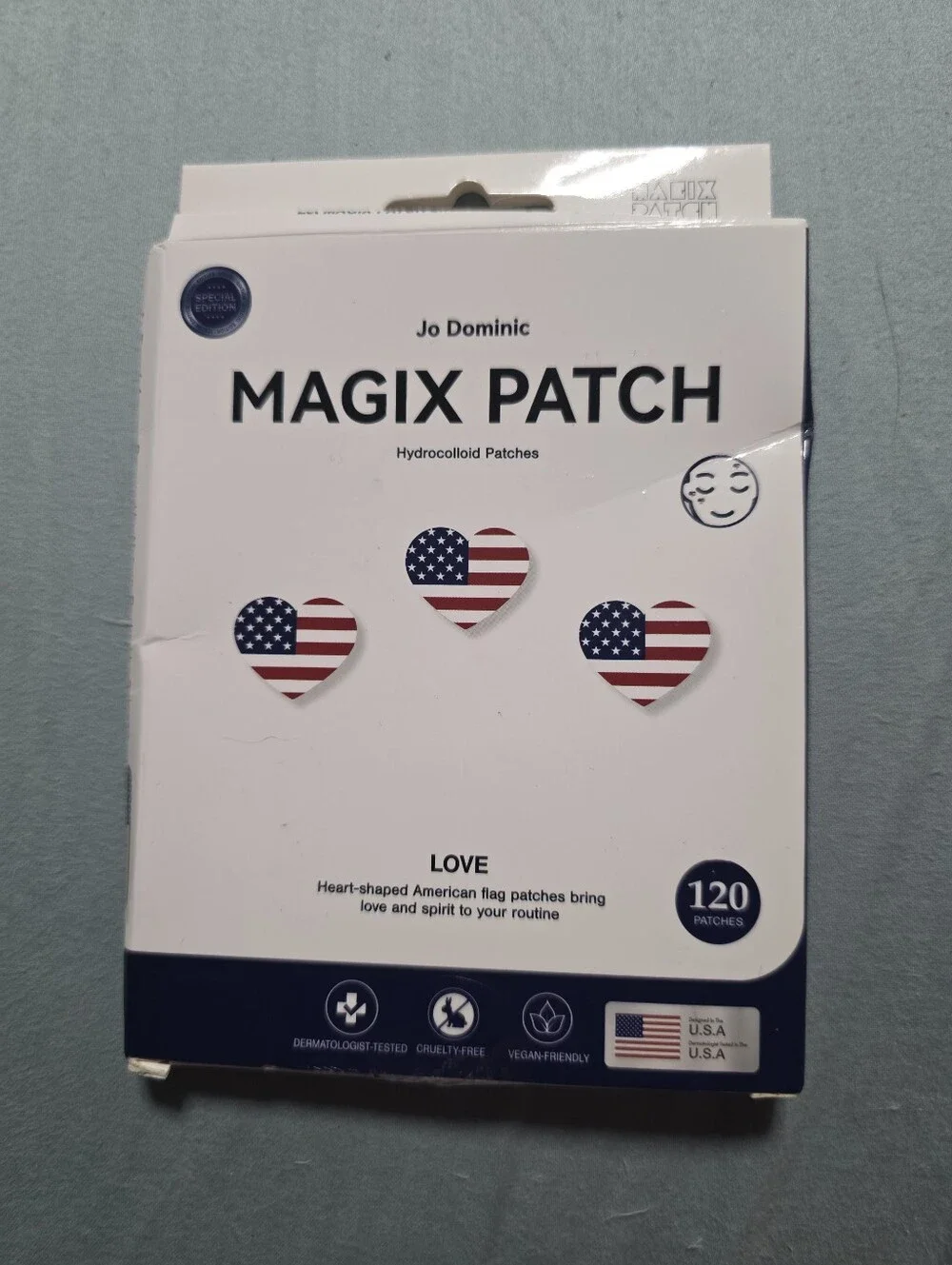MAGIX PATCH Heart-Shaped American Flag Hydrocolloid Pimple Patches